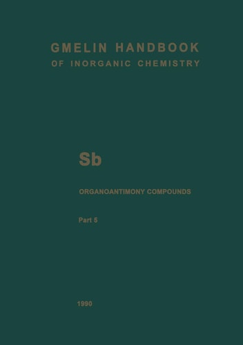Sb Organoantimony Compounds Part 5: Compounds of Pentavalent Antimony with Three, Two and One Sb-C Bonds