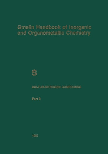 S Sulfur-Nitrogen Compounds Compounds with Sulfur of Oxidation Number IV