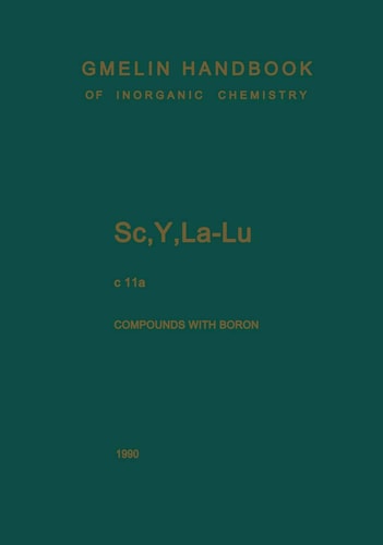Sc, Y, La-Lu. Rare Earth Elements Compounds with Boron