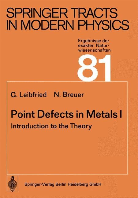 Point Defects in Metals I: Introduction to the Theory
