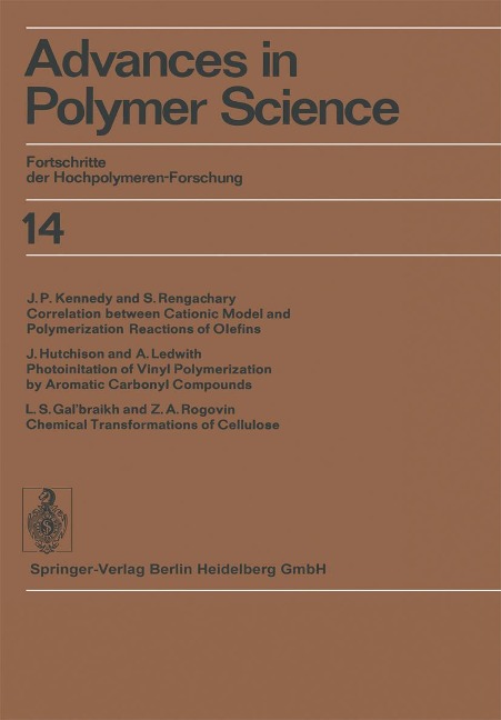 Advances in Polymer Science: Fortschritte der Hochpolymeren-Forschung