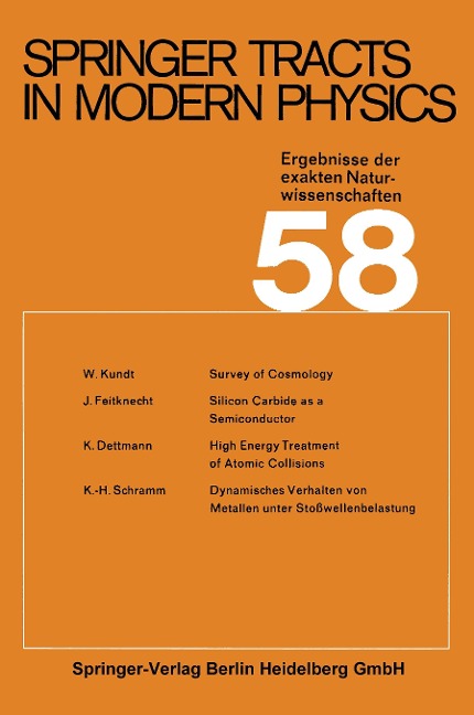Springer Tracts in Modern Physics: Ergebnisse der exakten Naturwissenschaften