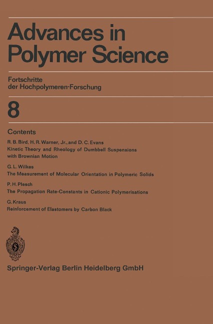 Advances in Polymer Science: Fortschritte der Hochpolymeren-Forschung