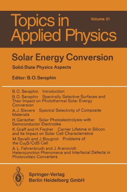 Solar Energy Conversion: Solid-State Physics Aspects