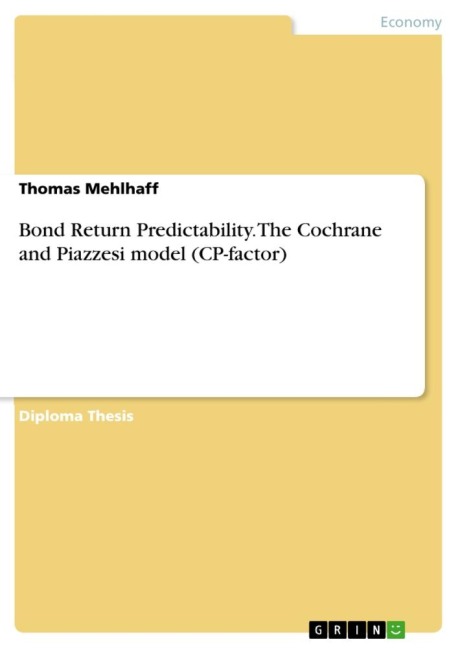 Bond Return Predictability. The Cochrane and Piazzesi model (CP-factor)