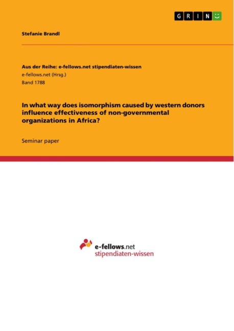 In what way does isomorphism caused by western donors influence effectiveness of non-governmental organizations in Africa?