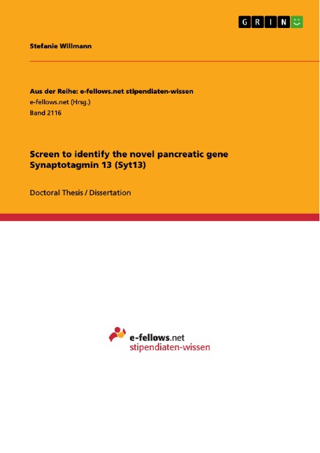Screen to identify the novel pancreatic gene Synaptotagmin 13 (Syt13)