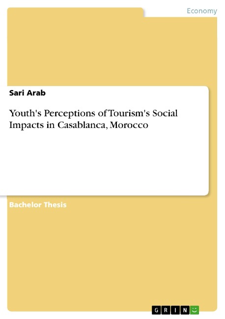 Youths Perceptions of Tourisms Social Impacts in Casablanca, Morocco