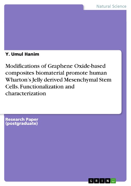 Modifications of Graphene Oxide-based composites biomaterial promote human Whartons Jelly derived Mesenchymal Stem Cells. Functionalization and characterization