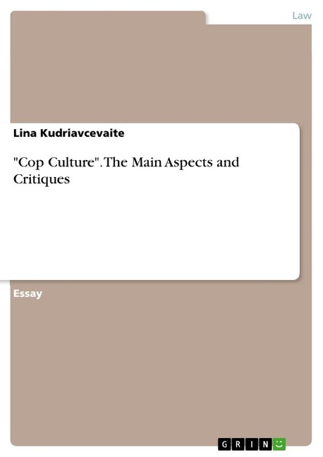 Cop Culture. The Main Aspects and Critiques