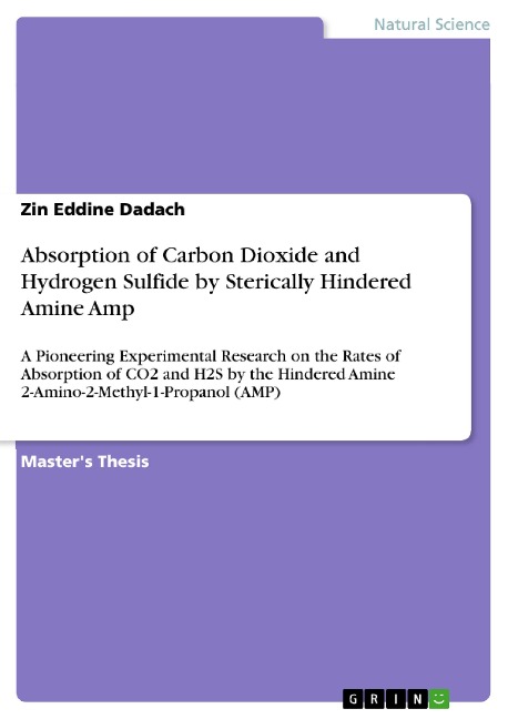 Absorption of Carbon Dioxide and Hydrogen Sulfide by Sterically Hindered Amine Amp: A Pioneering Experimental Research on the Rates of Absorption of CO2 and H2S by the Hindered Amine 2-Amino-2-Methyl-1-Propanol (AMP)