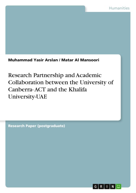 Research Partnership and Academic Collaboration between the University of Canberra- ACT and the Khalifa University-UAE