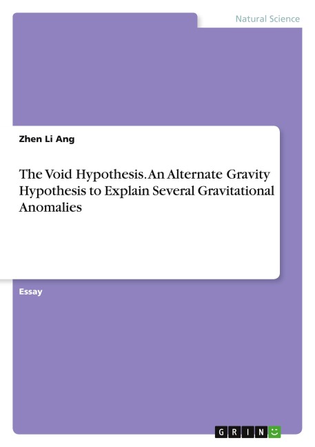 The Void Hypothesis. An Alternate Gravity Hypothesis to Explain Several Gravitational Anomalies