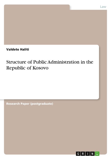 Structure of Public Administration in the Republic of Kosovo