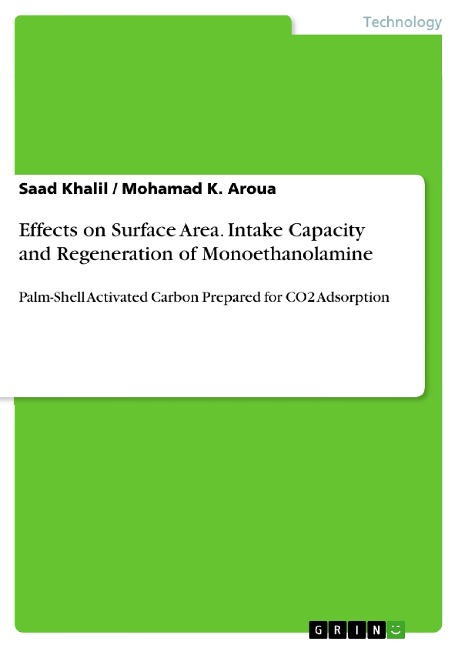 Effects on Surface Area. Intake Capacity and Regeneration of Monoethanolamine: Palm-Shell Activated Carbon Prepared for CO2 Adsorption