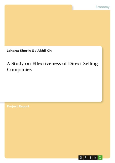 A Study on Effectiveness of Direct Selling Companies