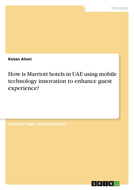 How is Marriott hotels in UAE using mobile technology innovation to enhance guest experience?