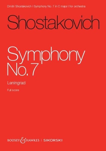 Shostakovich: Symphony No. 7 Op. 60 for Orchestra Study Score