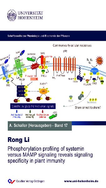 Phosphorylation profiling of systemin versus MAMP signaling reveals signaling specificity in plant immunity