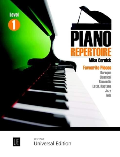 Piano Repertoire Level 1: Leichte Bearbeitungen der schönsten Stücke von Barock, Klassik, Folk und Jazz. für Klavier.
