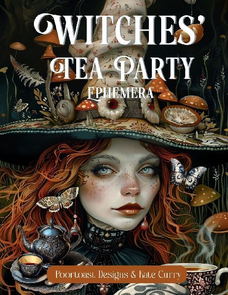 Witches Tea Party Ephemera Book: High Quality Images Of Peoples For Paper Crafts, Scrapbooking, Mixed Media, Junk Journals, Collage Art, Artist Trading Cards, and More