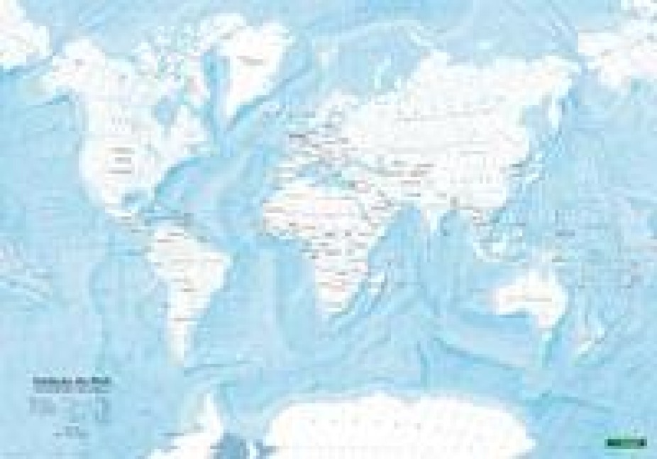 Weltkarte zum Ausmalen, Entdecke die Welt, Poster 1:40 000 000Plano in Rolle: Doppelseitig: Vorderseite Deutsch, Rückseite Englisch