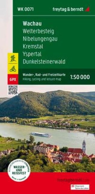 freytag & berndt Wanderkarte WK 0071 Wachau, Welterbesteig - Nibelungengau - Kremstal - Yspertal - Dunkelsteinerwald 1:50.000: mit Infoguide, GPX Tracks, wasserfest und reißfest