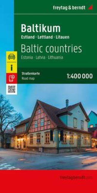 Baltikum, Straßenkarte 1:400.000, freytag & berndt: Baltische Staaten, Estland - Lettland - Litauen