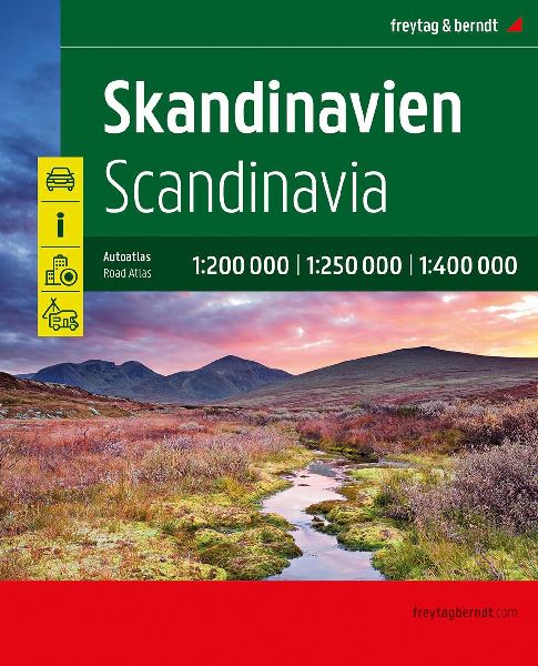freytag & berndt Autoatlas Skandinavien 1:200.000: Spiralbindung, Camping- und Stellplätze, Freizeitinfos