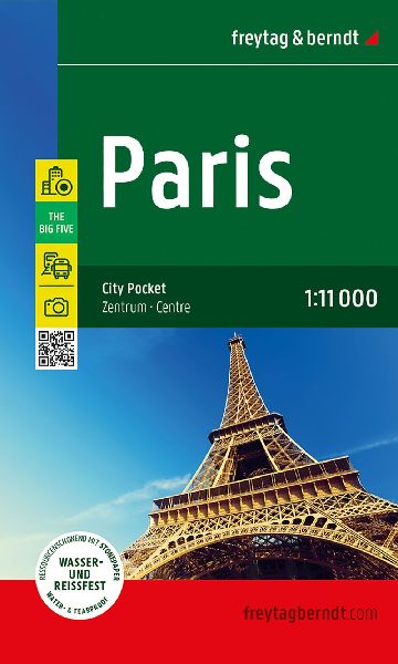 freytag & berndt Innenstadtplan Paris 1:11.000: City Pocket, wasserfest und reißfest