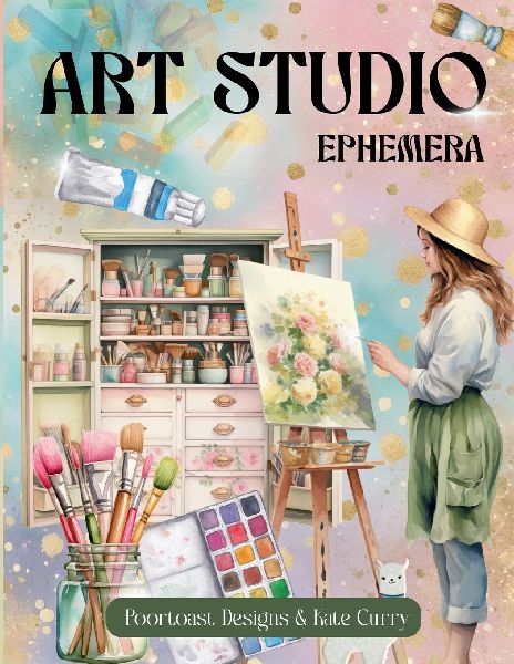 Art Studio Ephemera: High Quality Images Of Stationery and Tools For Paper Crafts, Scrapbooking, Mixed Media, Junk Journals, Collage Art, Artist Trading Cards, and More.