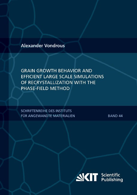 Grain growth behavior and efficient large scale simulations of recrystallization with the phase-field method