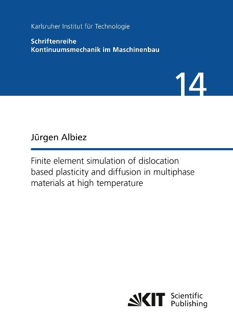 Finite element simulation of dislocation based plasticity and diffusion in multiphase materials at high temperature