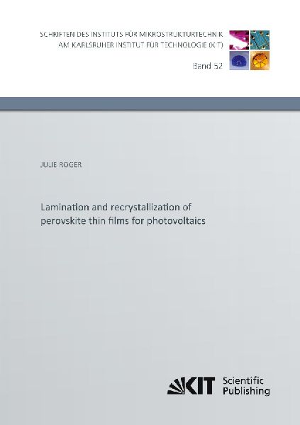 Lamination and recrystallization of perovskite thin films for photovoltaics