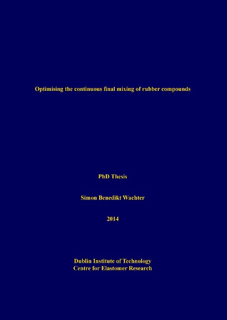 Optimising the continuous final mixing of rubber compounds