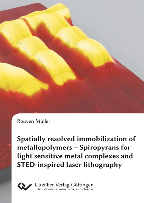 Spatially resolved immobilization of metallopolymers: Spiropyrans for light sensitive metal complexes and STED-inspired laser lithography