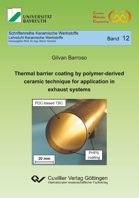 Thermal barrier coating by polymer-derived ceramic technique for application in exhaust systems (Band 12)