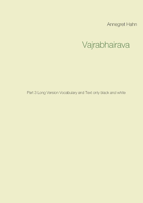 Vajrabhairava: Part 3  Long Version Vocabulary and Text only black and white