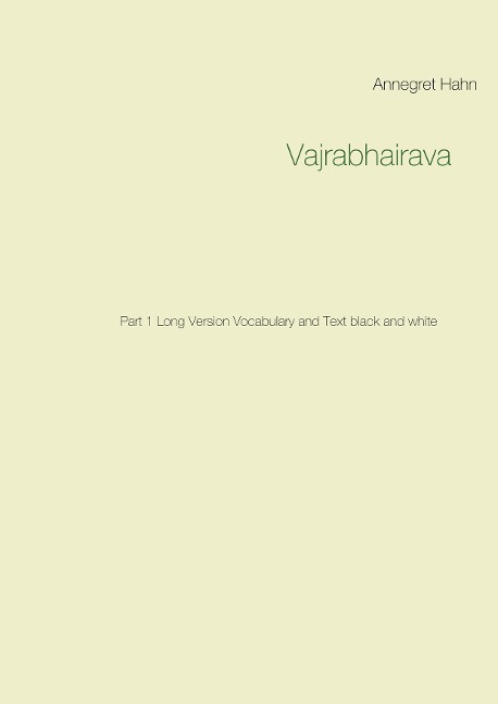 Vajrabhairava: Part 1  Long Version  Vocabulary and Text black and white