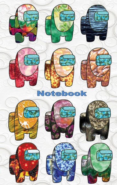 Notebook: for Am@ng us fans, diary, notepad, App, computer, pc, game, apple, videogame, kids, children, Impostor, Crewmate, activity, gift, birthday, christmas, easter, Santa claus, school