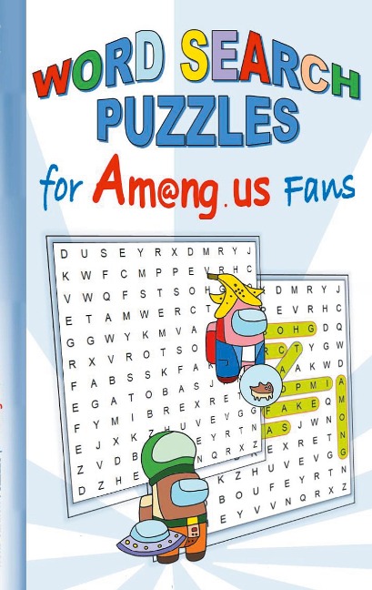 Word Search Puzzles for Am@ng.us Fans: quiz, book, App, computer, pc, game, apple, videogame, kids, children, Impostor, Crewmate, activity, gift, birthday, christmas, easter, Santa claus, school
