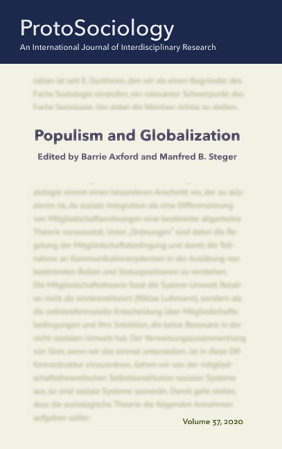 Populism and Globalization: ProtoSociology Volume 37