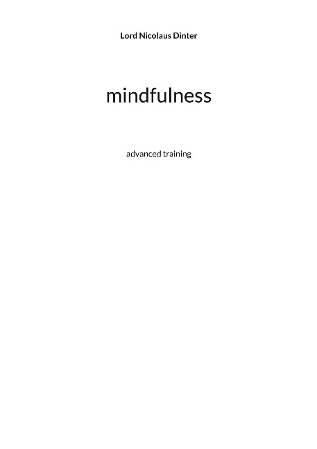 mindfulness: advanced training