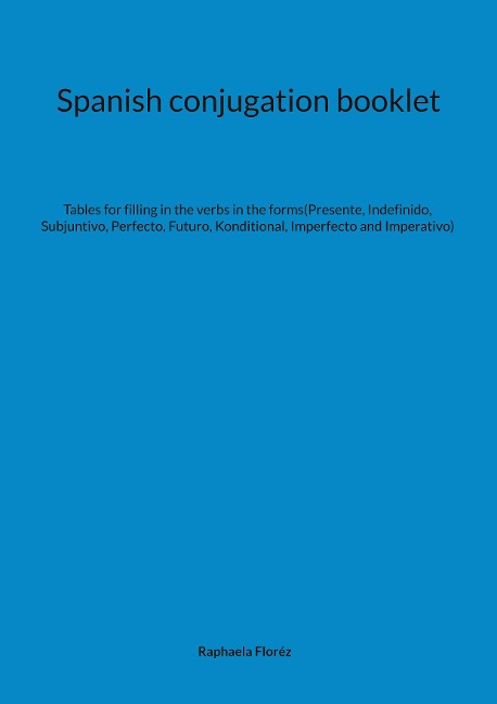 Spanish conjugation booklet