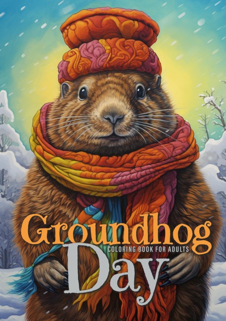 Groundhog Day Coloring Book for Adults: Groundhog Coloring Book for Adults| Funny Animals Grayscale Coloring Book |  A4