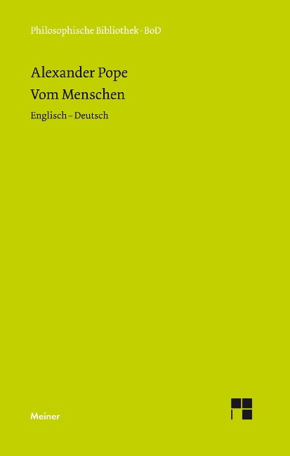 Vom Menschen: Essay on Man (Englisch - Deutsch)