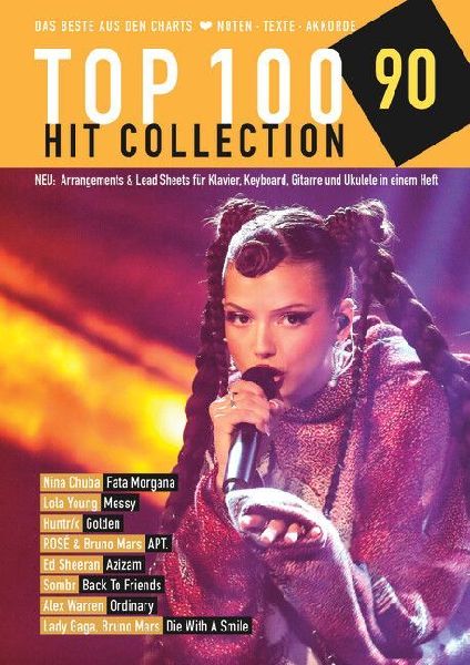 Top 100 Hit Collection 90: Das Beste aus den Charts / Noten - Texte - Akkorde - Tipps. Band 90. Klavier / Keyboard / Gitarre / Ukulele.