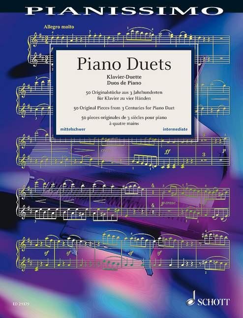 Piano Duets: 50 Originalstücke aus 3 Jahrhunderten. Klavier 4-händig.