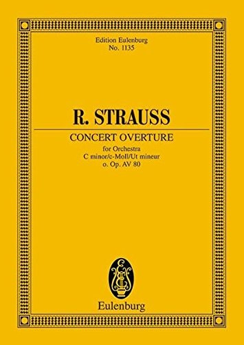 Concert Overture C Minor Orchestra Study Score