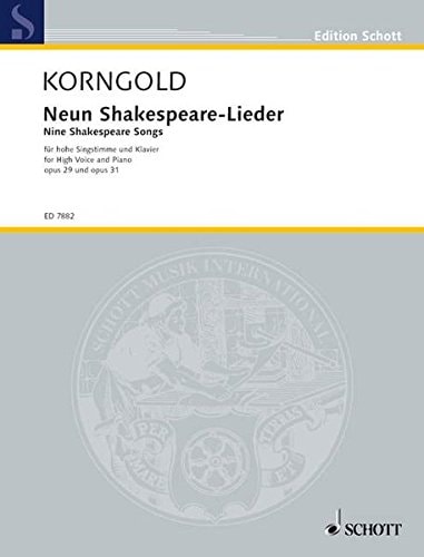 9 Shakespeare Songs, Op. 29 And 31